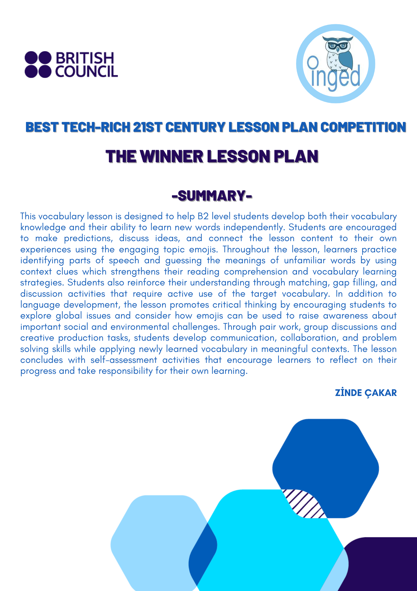 Best Tech-Rich 21st Century Lesson Plan Competition — Winner Announcement