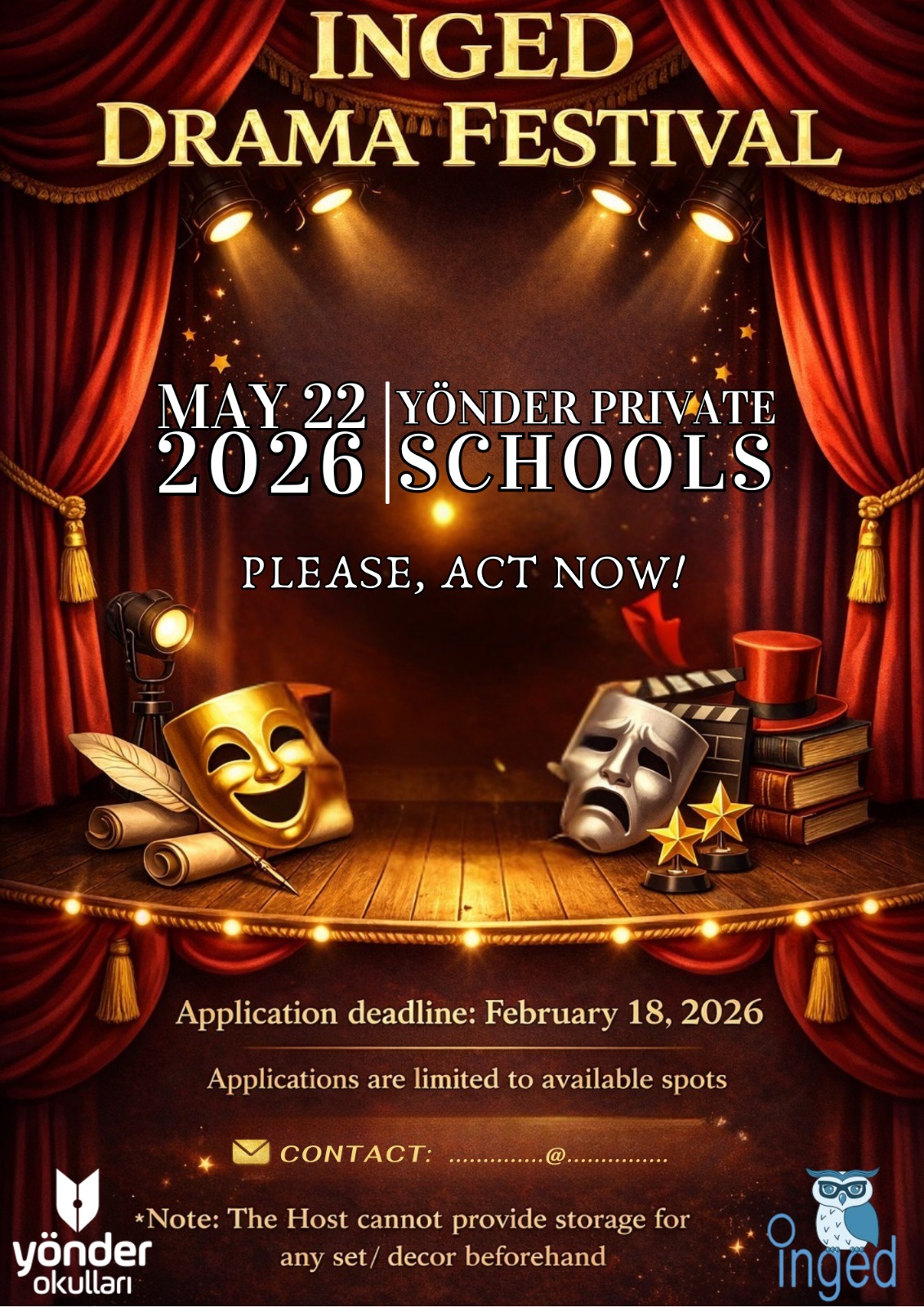 INGED Drama Festival 2026 Ankara — Festival Poster